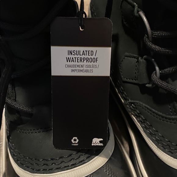 Sorel Black and White Winter Boots - Picture 8 of 9